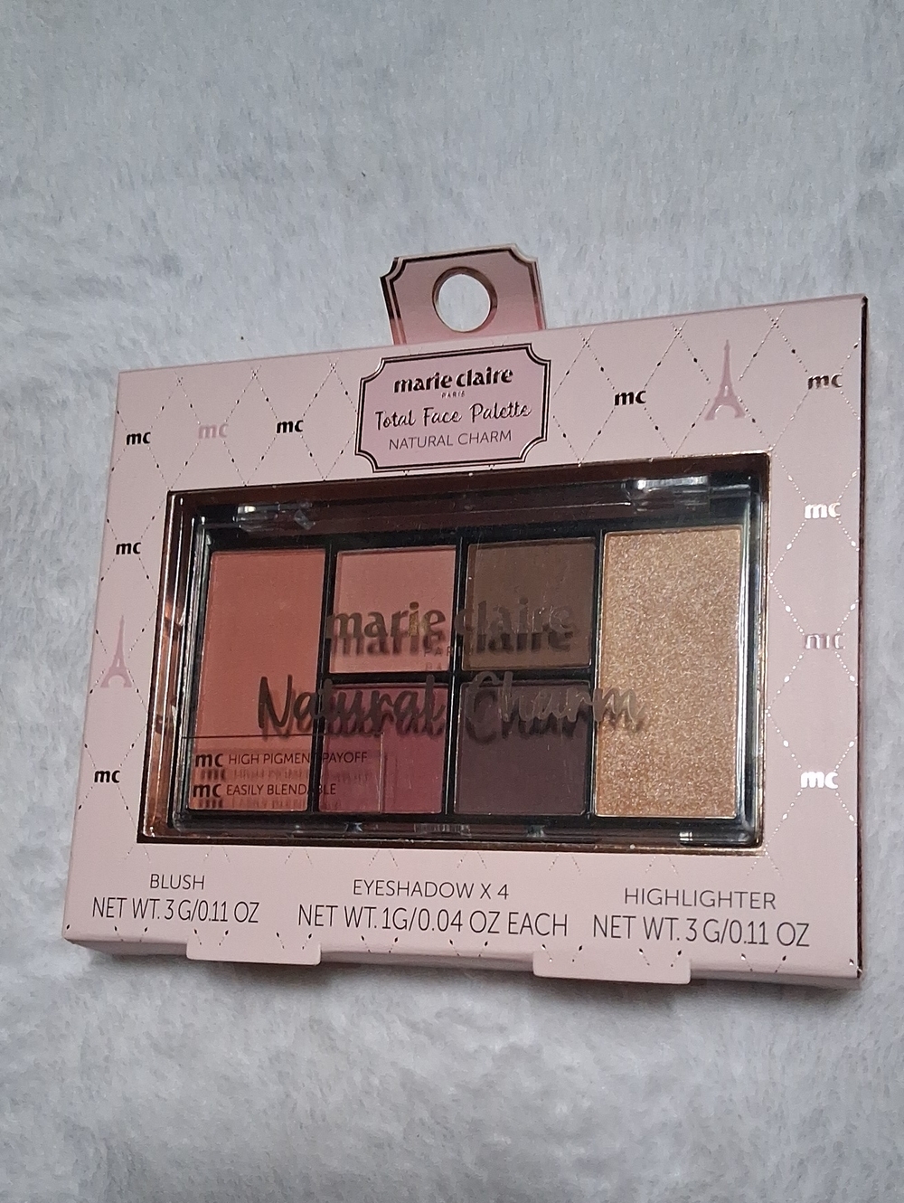 Marie Claire Natural Charm Pink Face Palette - Blush, Eyeshadows & Highlighter